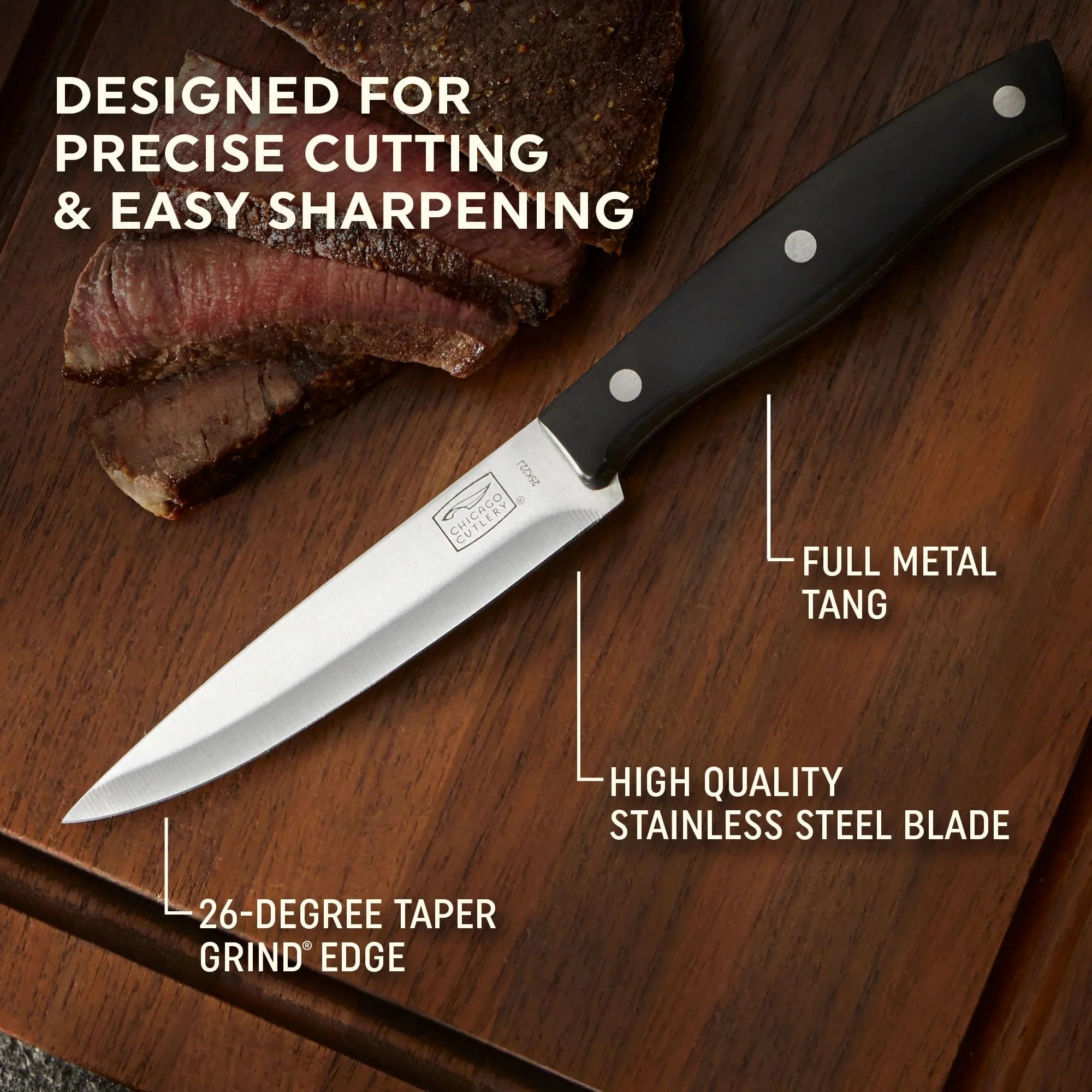 Corelle Premium Chicago Cutlery Ellsworth 4-piece Steak Knife Set - Image 2