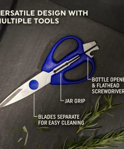 Alternative view of Corelle Premium Chicago Cutlery 2-piece Kitchen Shears in Blueberry and Blue Frost