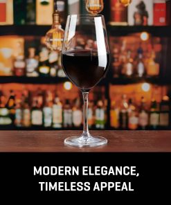 Alternative view of Corelle Premium Lucaris Tokyo Temptation Cabernet Glasses (4-Pieces), 16-ounce, Dishwasher Safe, Lead-free Crystalline