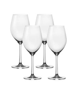 Corelle Premium Ocean Glass Sondria White Wine Glasses (4-pieces), 14-ounce, Dishwasher Safe