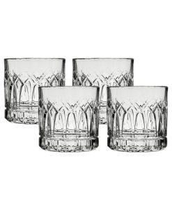 Corelle Premium Ocean Glass Traze PST Rocks Glasses (4-Pieces), 12-ounce, Dishwasher Safe
