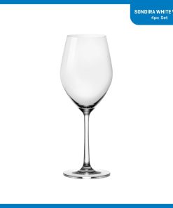 Alternative view of Corelle Premium Ocean Glass Sondria White Wine Glasses (4-pieces), 14-ounce, Dishwasher Safe