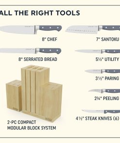 Alternative view of Corelle Premium Chicago Cutlery Halsted 14-piece Modular Block Set