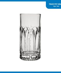 Alternative view of Corelle Premium Ocean Glassware Traze PST Highball Glasses (4-Pieces), 12-ounce, Dishwasher Safe