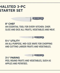 Alternative view of Corelle Premium Chicago Cutlery Halsted 3-piece Knife Set